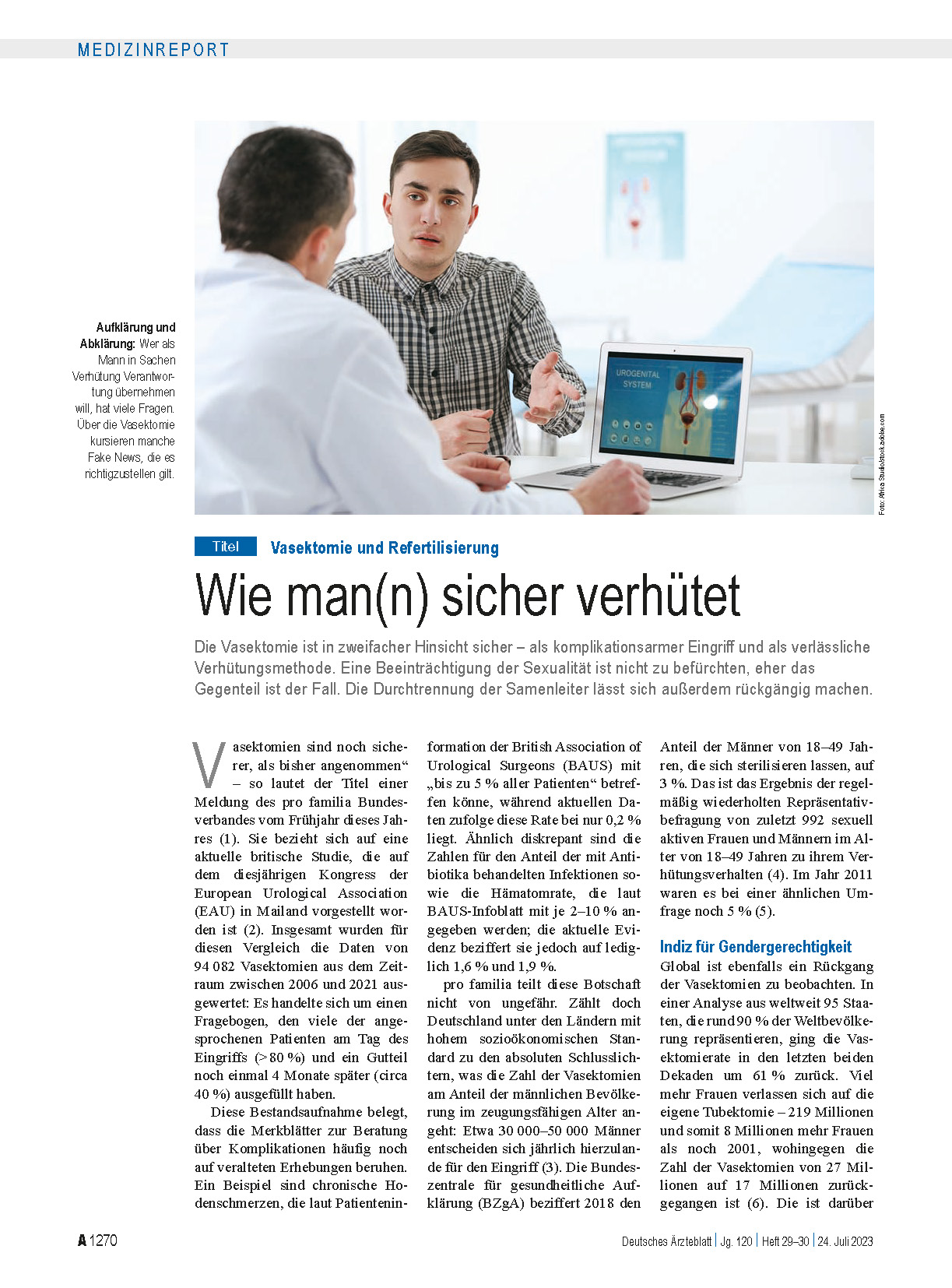 Vasektomie - Aktueller Beitrag - Deutsches Ärzteblatt | Urologische Facharztpraxis Köln-Kalk